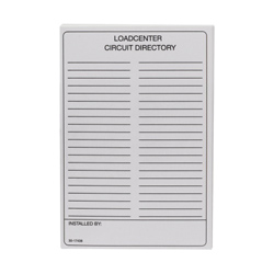 Load Center Labels