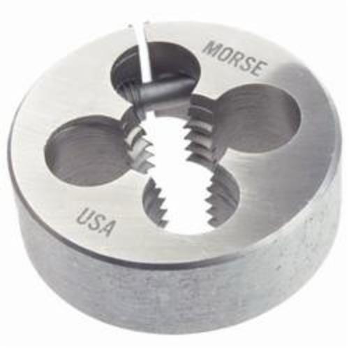 High-Speed Steel Morse Cutting Tools 31565 Adjustable Round Metric Split Dies 13/16 Outside Diameter 1/4 Thick Bright Finish M5 x 0.80 Size 