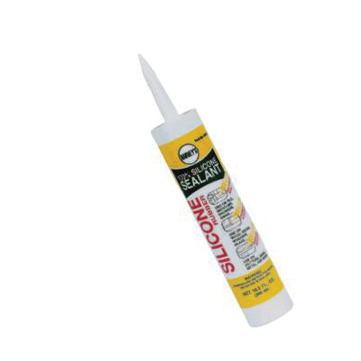 Harvey® 031345 Silicone Rubber Sealant, 2.8 oz Tube, White